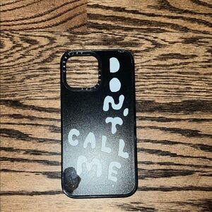 Casetify Black Case with White Text Design iPhone 15pro max